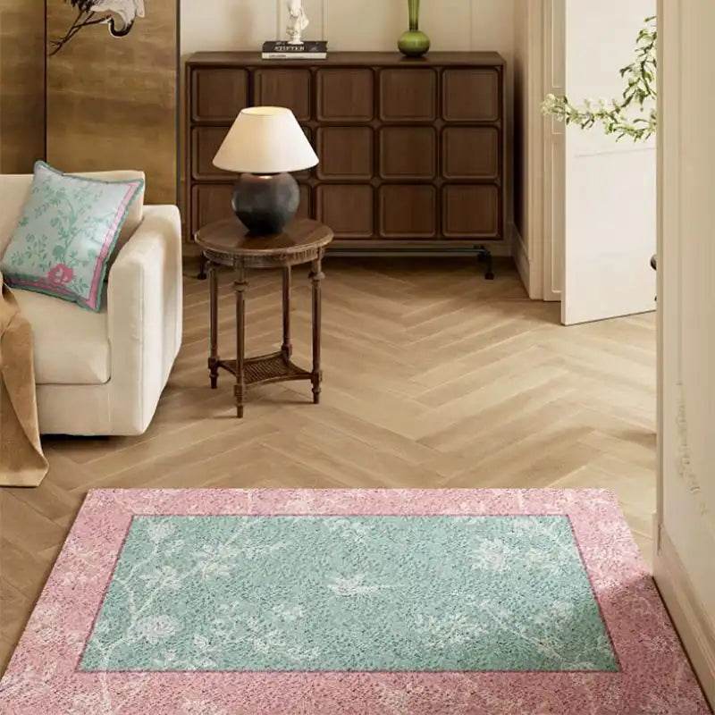 Chinoiserie Powder Pink Absorbent Muddy Front Door Mat - SinoCultural -- LZ005A4060