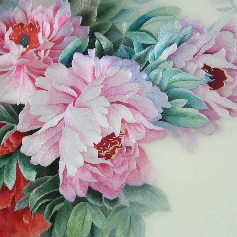 Fish Playing in Bloom - SinoCultural -- W0154