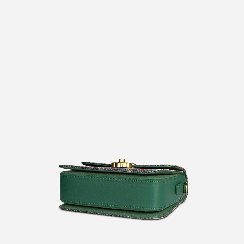Song Brocade Leather Luxurious Clutch Handbag - SinoCultural -- W2144-1 -