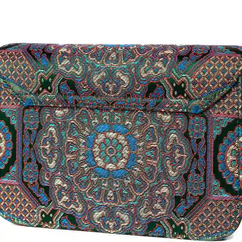 Song Brocade Leather Luxurious Clutch Handbag - SinoCultural -- W2144-1 -