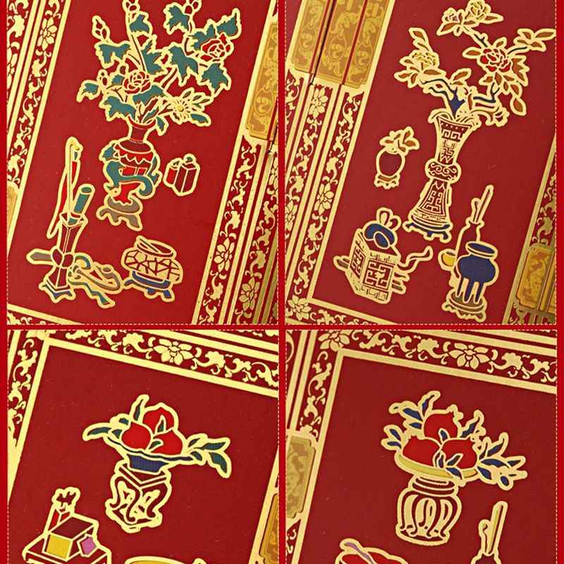 Chinese New Year Fortune & Blessing Creative Red Envelopes - SinoCultural -- CNY020 -