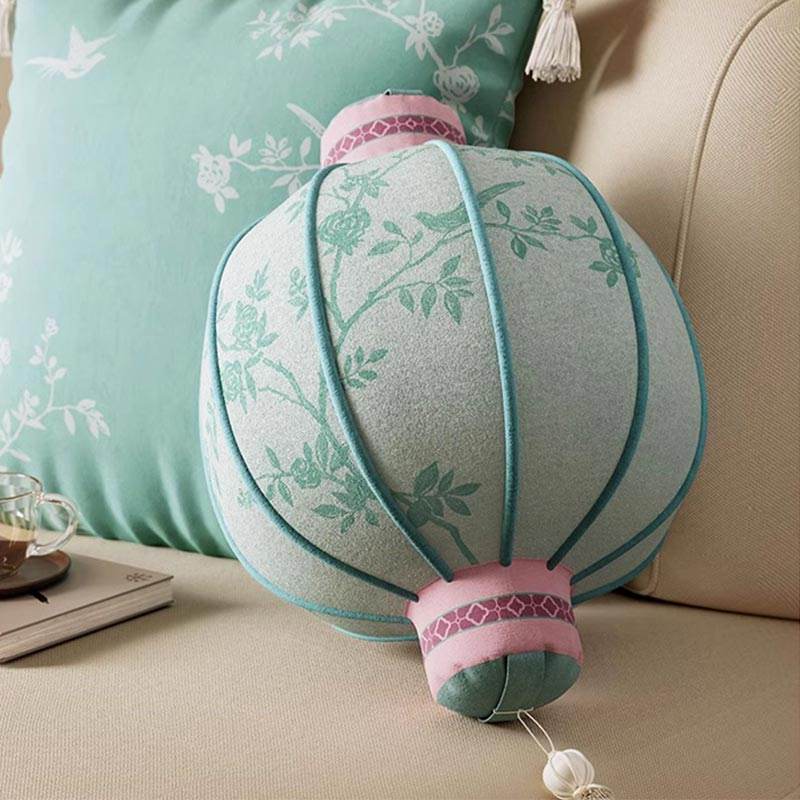 Chinoiserie Premium Color Living Room Lantern Pillow - SinoCultural -- SJZBZ062
