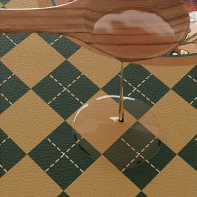 Christmas Limited Series Green Festive Reindeer Table Mat - SinoCultural -- HS-BGD4156-1 -