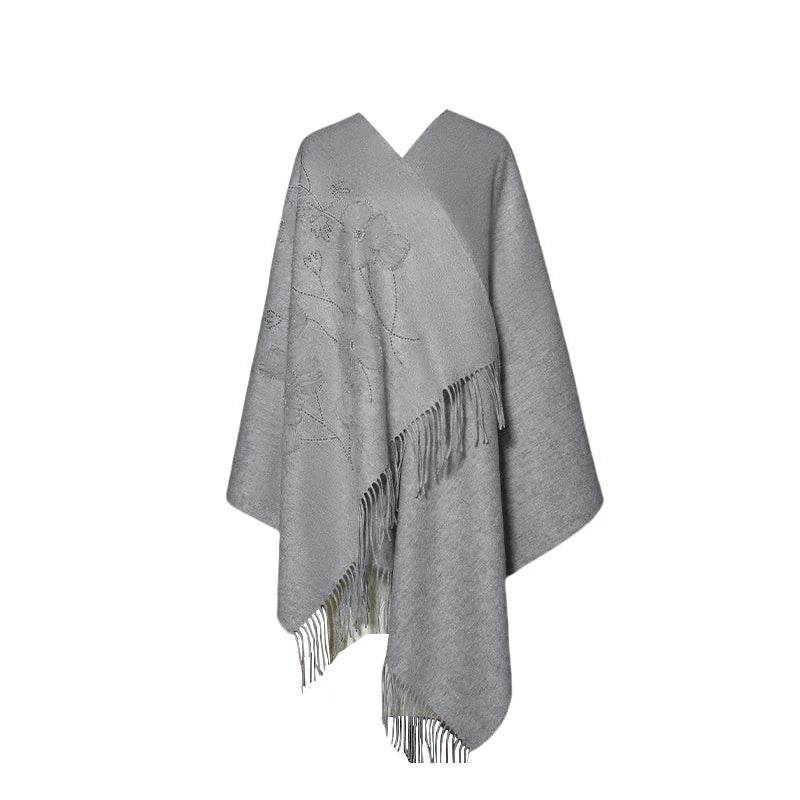 Handcrafted Su Embroidery Cashmere Scarf Luxury Gift Box 200x70cm - SinoCultural -- HYFSJ013-3