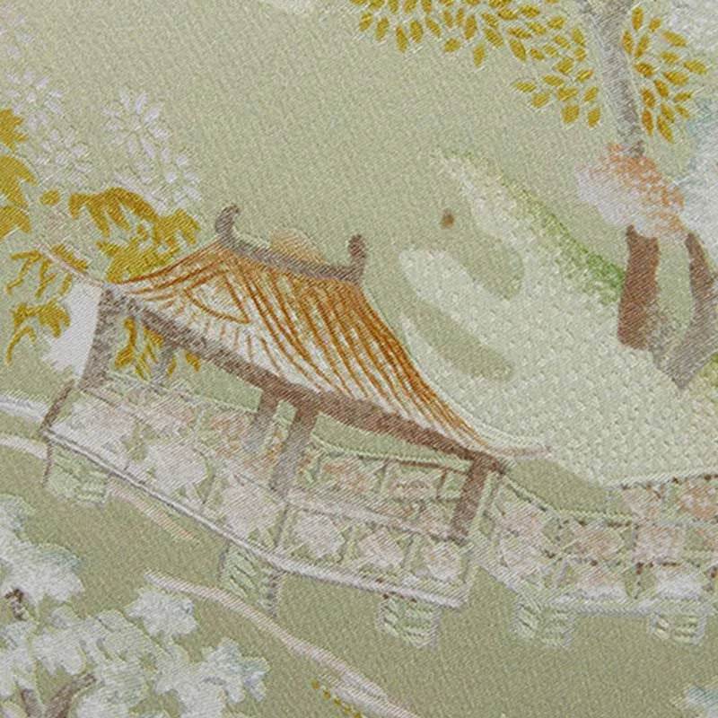 Chinese Painting Mulberry Silk Round Bag Luxury Handbag - SinoCultural -- P12065505