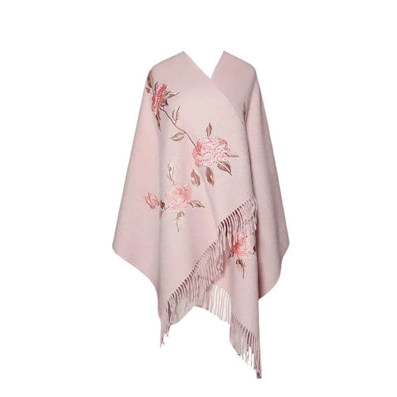 Handcrafted Su Embroidery Cashmere Scarf Luxury Gift Box 200x70cm - SinoCultural -- HYFSJ013-3