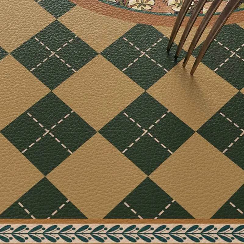 Christmas Limited Series Green Festive Reindeer Table Mat - SinoCultural -- HS-BGD4156-1 -