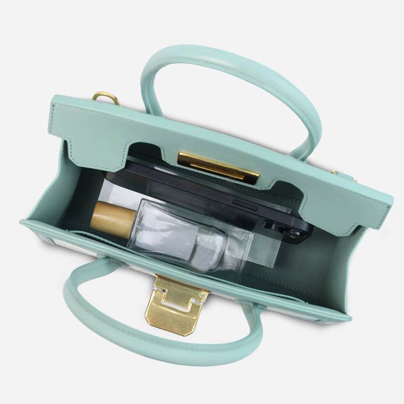 Embroidery Leather Elegant Birkin Handbag Cloud Mountain - SinoCultural -- P120659-1 -