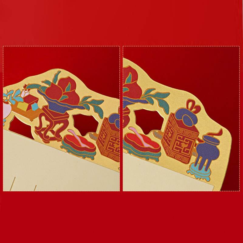 Chinese New Year Fortune & Blessing Creative Red Envelopes - SinoCultural -- CNY020 -
