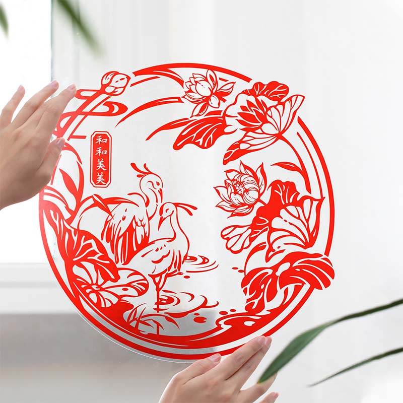 Chinese New Year Decorations Spring Festival Window Clings - SinoCultural -- CNY002-1 -