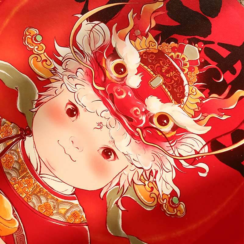 Chinese New Year God of Wealth Sticker Decoration Door Sticker - SinoCultural -- CNY018