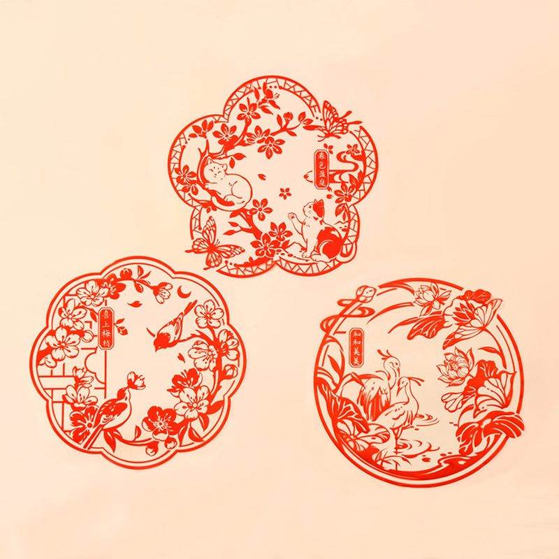 Chinese New Year Decorations Spring Festival Window Clings - SinoCultural -- CNY002-1 -