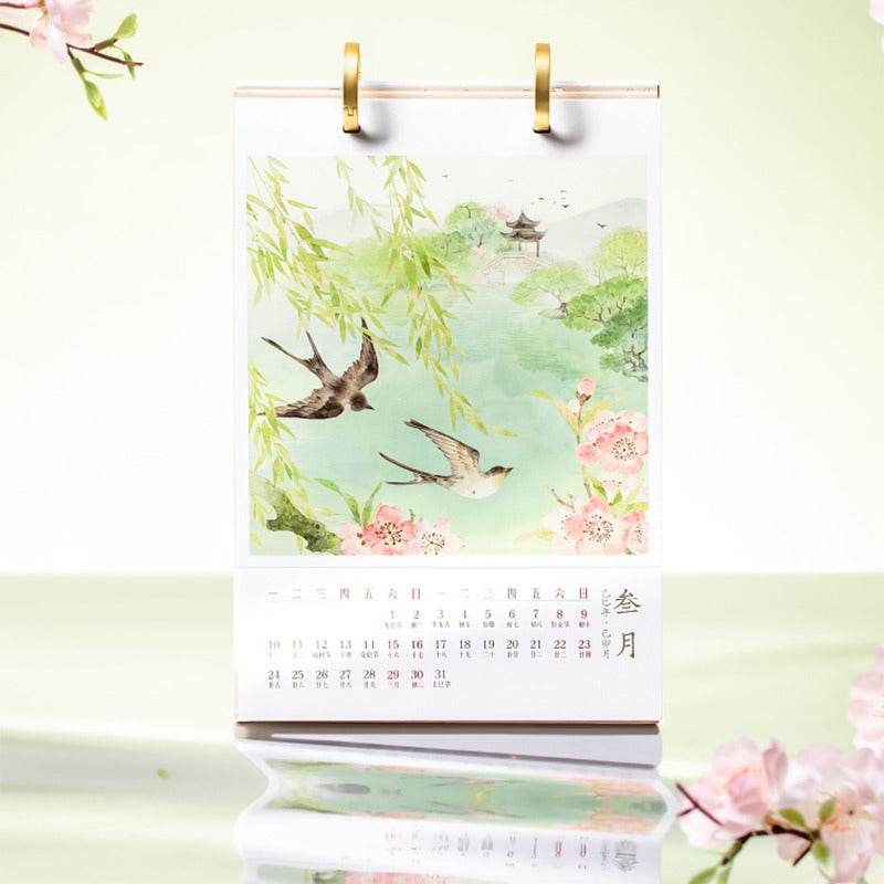Chinese New Year Gift 2025 Snake Year Desk Calendar - SinoCultural -- CNY001 -