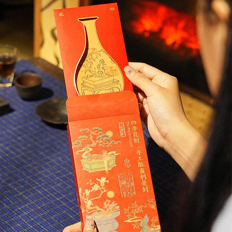 Chinese New Year Red Envelopes 2025 New Year Gift Lai See Pack - SinoCultural -- CNY027 -