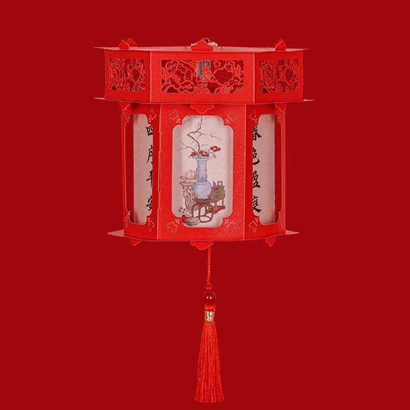 Chinese New Year Couplets Red Envelopes Housewarming Gift Box - SinoCultural -- CNY006 -