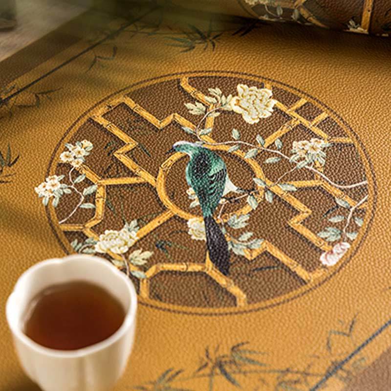2-Piece Chinoiserie Vintage Classic Palace Style Thick Table Mat - SinoCultural -- TM043A3045 -