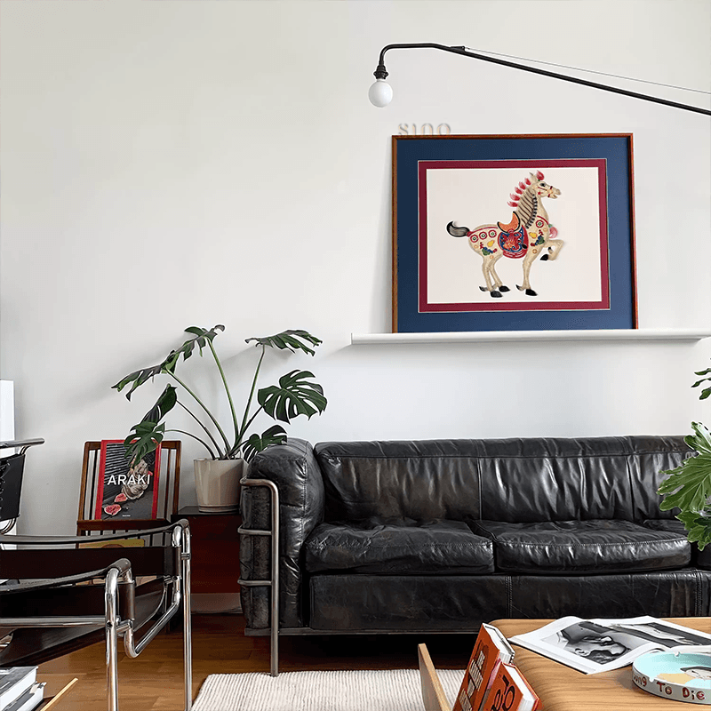 Intangible Heritage Shadow Puppetry Horse Decoration for Living Room - SinoCultural -- JN1102 -