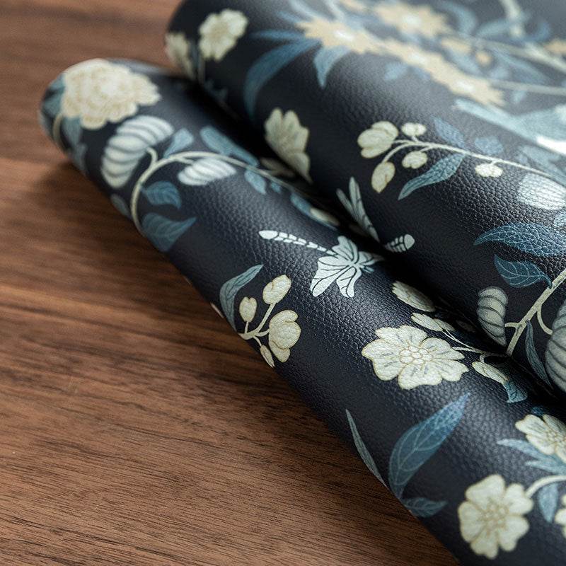 2-Piece Chinoiserie Placemat Waterproof Heat Resistant Blue Table Mat - SinoCultural -- TM010A01