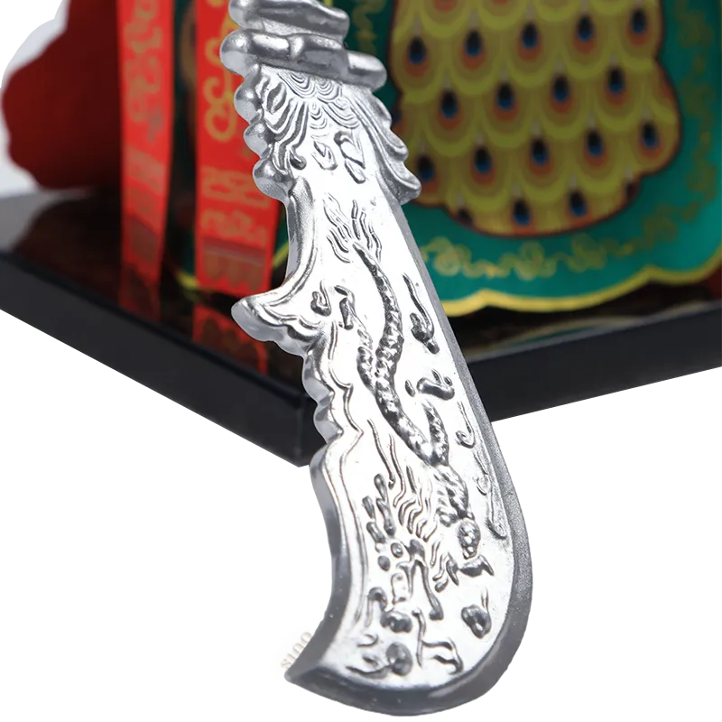 Green Dragon Crescent Sword details of 12-inch Guan Yu doll.