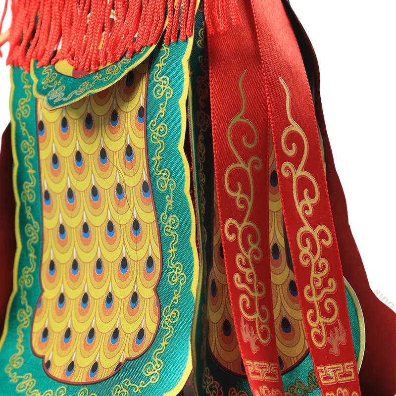 Lower body details of 12-inch Guan Yu doll (red tasseled trousers)