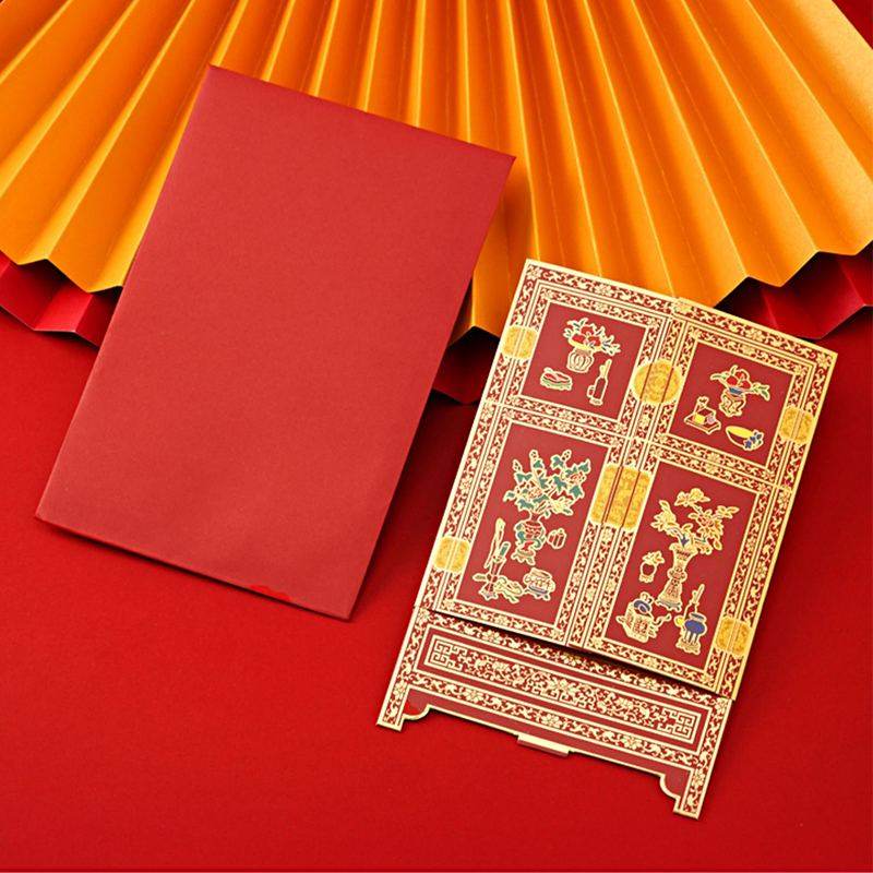 Chinese New Year Fortune & Blessing Creative Red Envelopes - SinoCultural -- CNY020 -