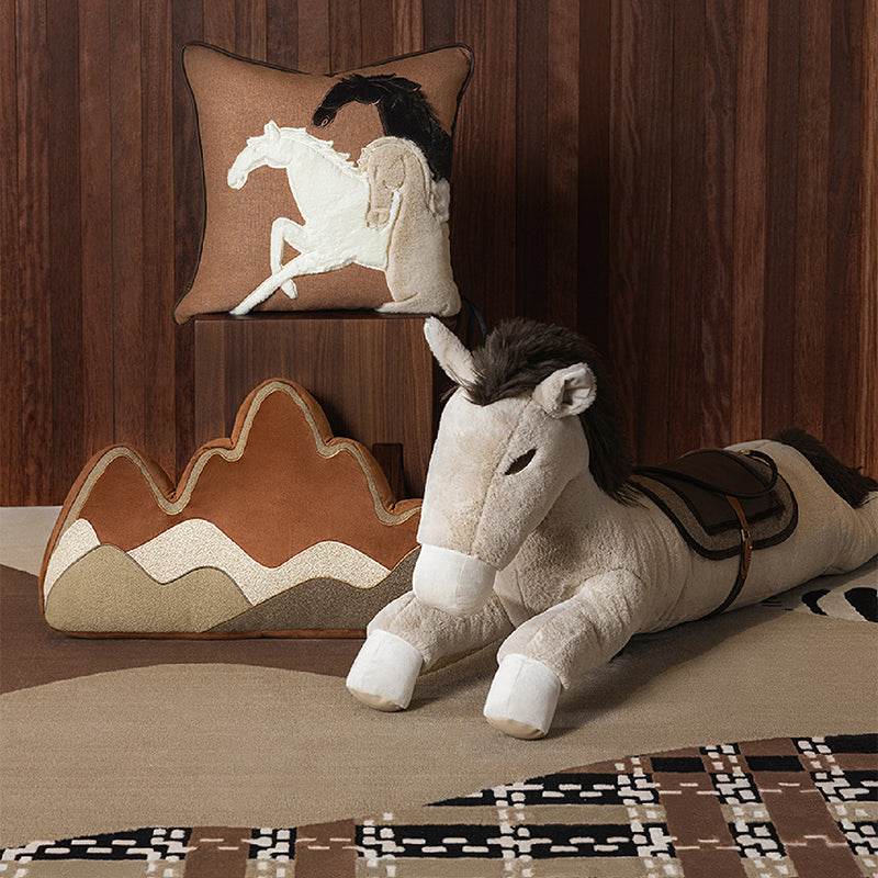 Chinoiserie Equestrian Decorative Throw Pillow for Living Room - SinoCultural -- SJZBZ078A01