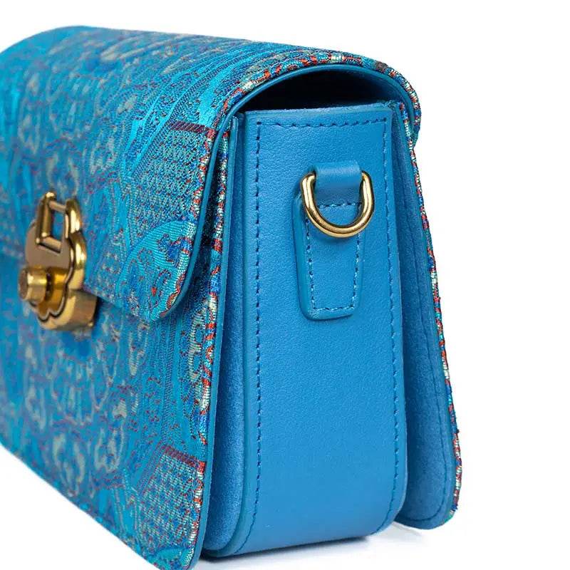 Song Brocade Leather Luxurious Clutch Handbag - SinoCultural -- W2144-3