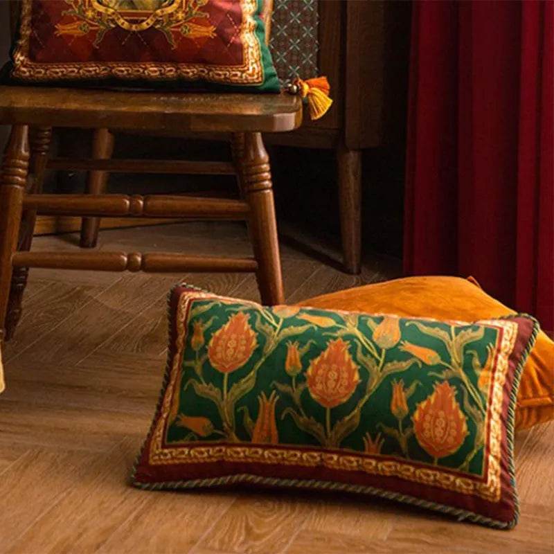 Christmas Limited Series Red Festive Reindeer Design Sofa Pillow - SinoCultural -- HS-SDBZ01