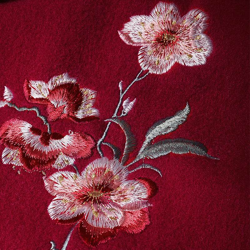 Embroidery Cashmere Luxury Scarf for Women - Ideal Gift 200x35 cm - SinoCultural -- HYFSJ053