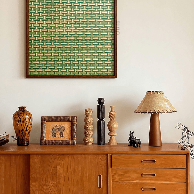 Intangible Heritage Bamboo Weaving Decorative Wall Art for Living Room - SinoCultural -- JN1103-A1 -