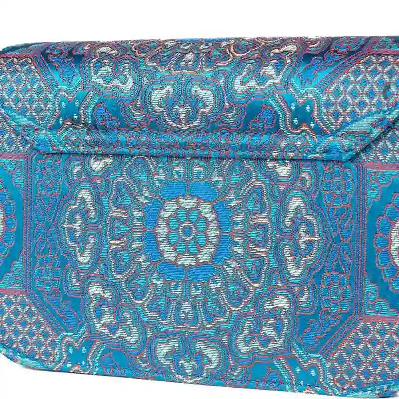 Song Brocade Leather Luxurious Clutch Handbag - SinoCultural -- W2144-3