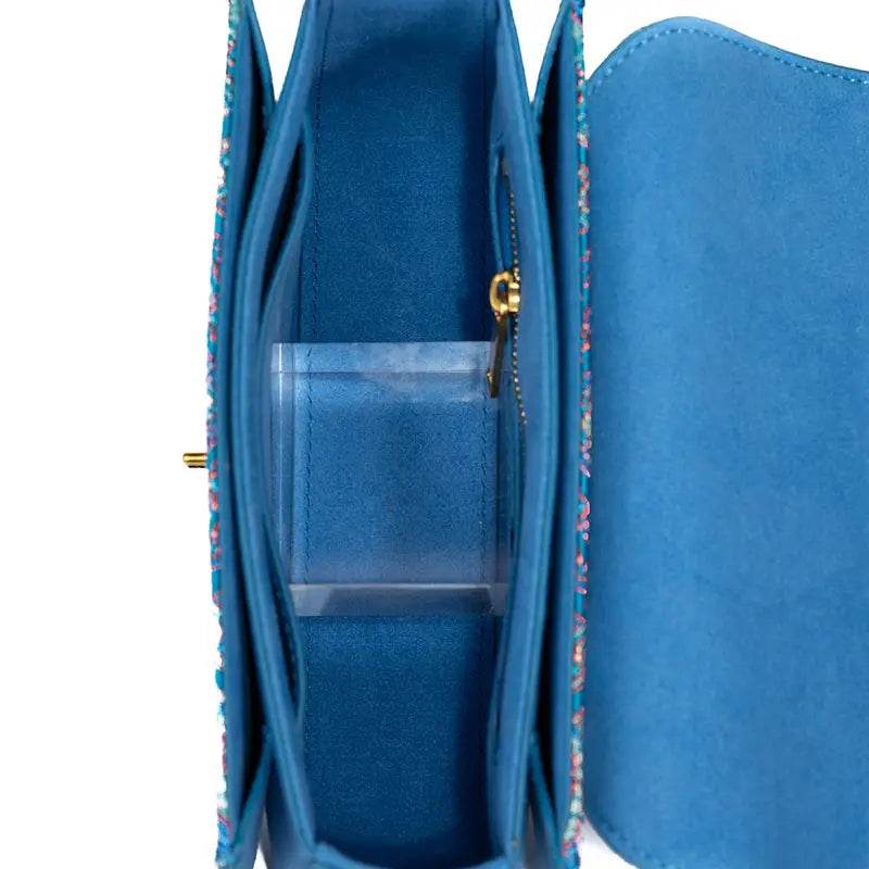Song Brocade Leather Luxurious Clutch Handbag - SinoCultural -- W2144-3