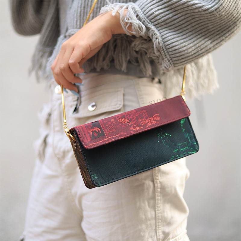 Ultra-Light Envelope Clutch Handbag Song Brocade in Recycled Fabric 133g - SinoCultural -- GD1209