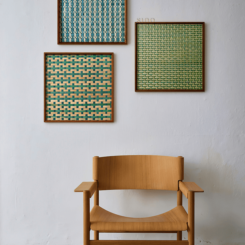 Intangible Heritage Bamboo Weaving Decorative Wall Art for Living Room - SinoCultural -- JN1103-A1 -