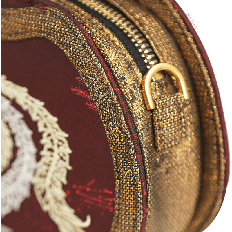 Ultra-Light Ruyi Phoenix Embroidery Handbag Recycled Fabric with Hualuo Silk 205g - SinoCultural -- GD1212