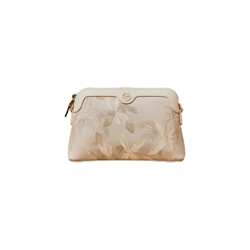 Mulberry Silk Leather Exquisite Jacquard Clutch Bag - SinoCultural -- P170029