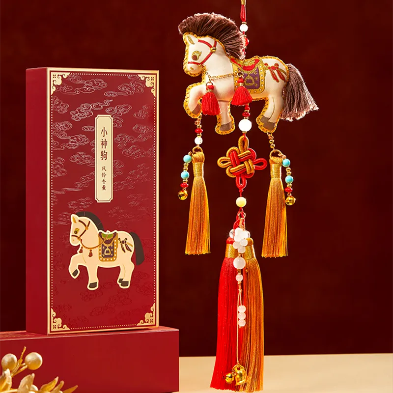 2026 Fire Horse Year pony scented sachet ornament with tassels.