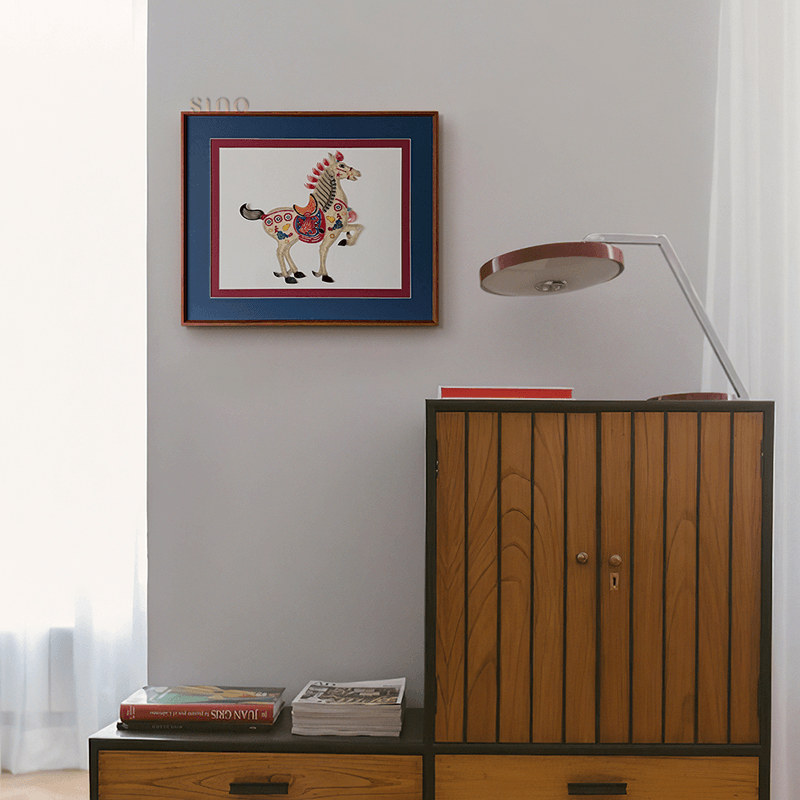 Intangible Heritage Shadow Puppetry Horse Decoration for Living Room - SinoCultural -- JN1102 -