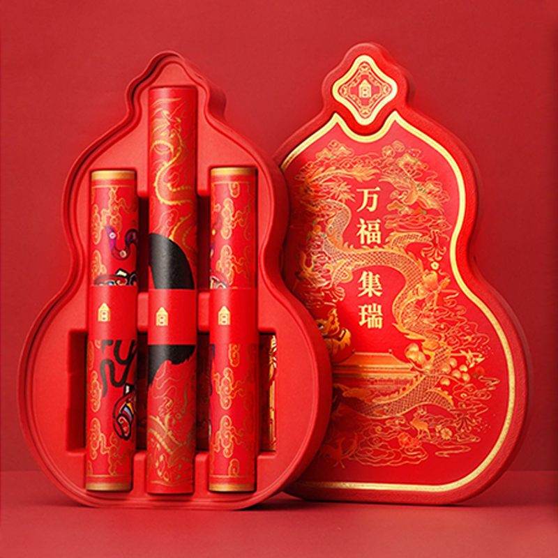 Chinese New Year 2025 Blessings Spring Festival Couplets Gift Set - SinoCultural -- CNY023