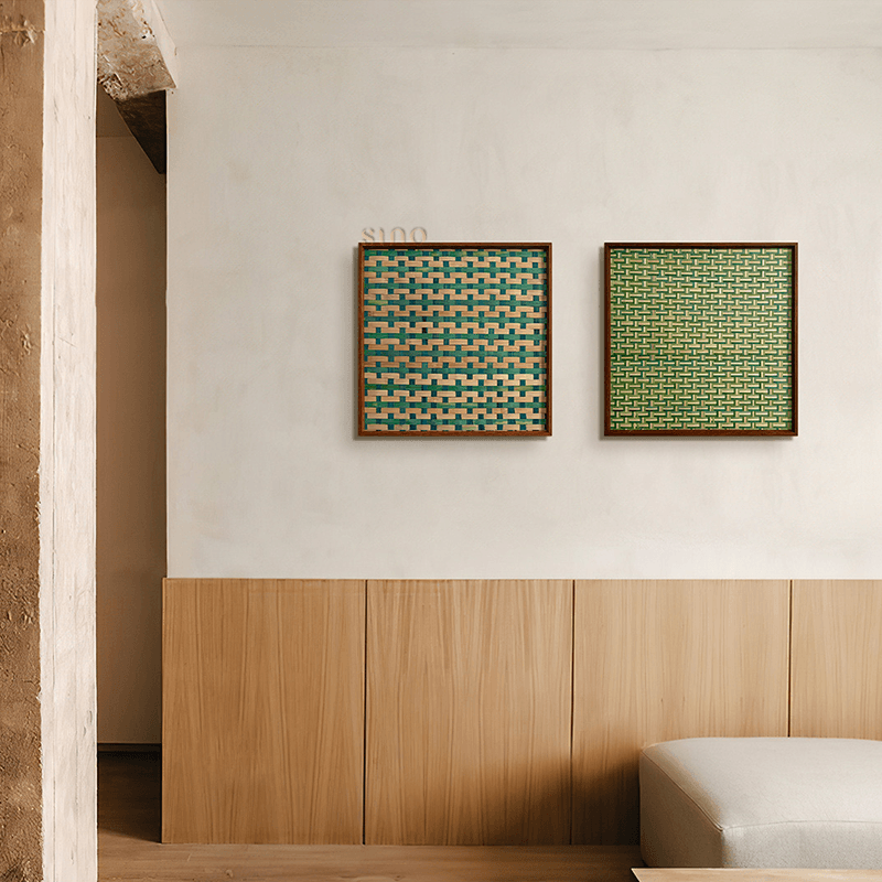 Intangible Heritage Bamboo Weaving Decorative Wall Art for Living Room - SinoCultural -- JN1103-A1 -