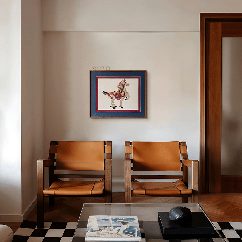 Intangible Heritage Shadow Puppetry Horse Decoration for Living Room - SinoCultural -- JN1102 -