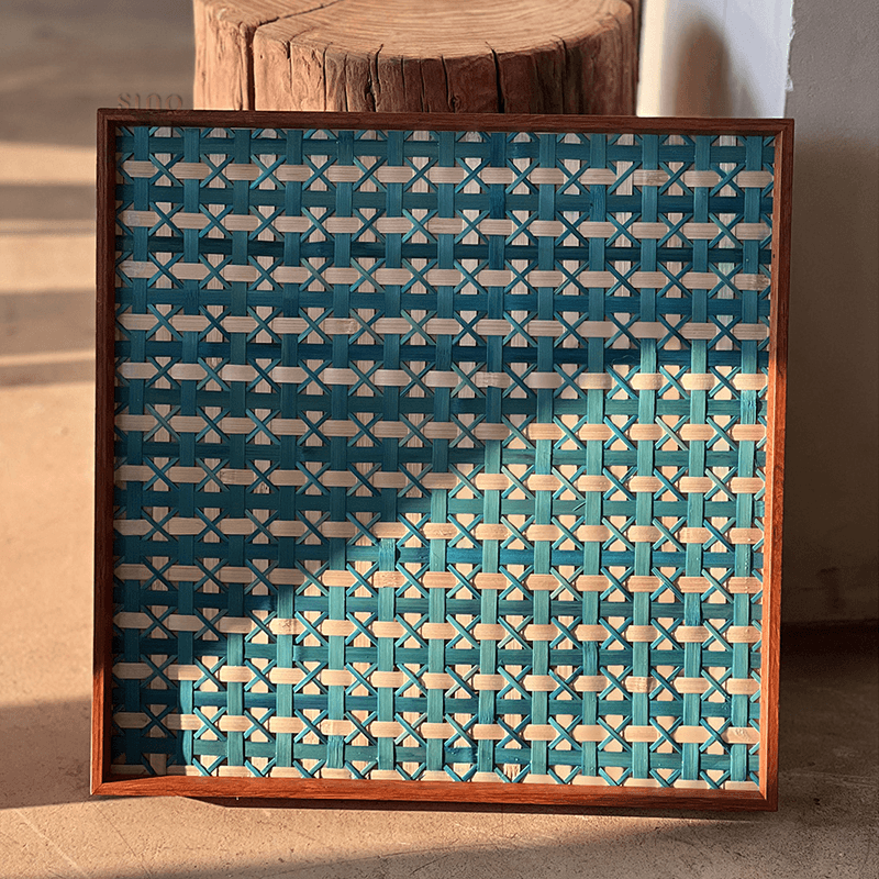 Intangible Heritage Bamboo Weaving Decorative Wall Art for Living Room - SinoCultural -- JN1103-A1 -