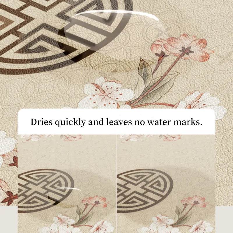 Chinoiserie Retro Spring Floral Chinese Pattern Tea Table Mat - SinoCultural -- TM007A15