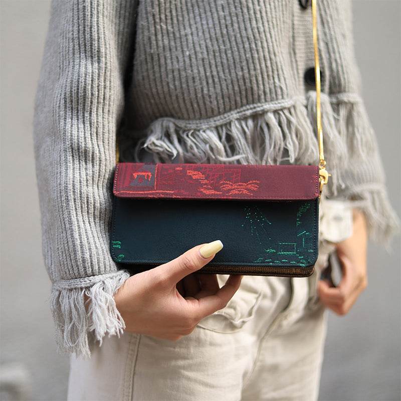 Ultra-Light Envelope Clutch Handbag Song Brocade in Recycled Fabric 133g - SinoCultural -- GD1209