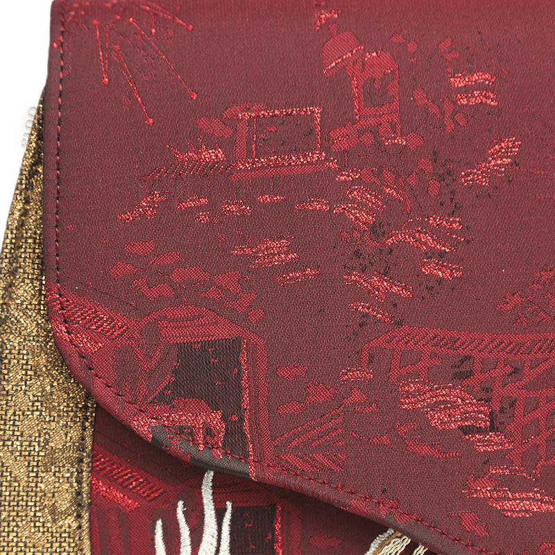 Ultra-Light Saddle Loong Embroidery Bag Recycled Fabric with Hualuo Silk 216g - SinoCultural -- GD1201