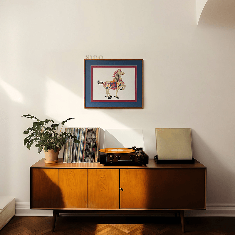 Intangible Heritage Shadow Puppetry Horse Decoration for Living Room - SinoCultural -- JN1102 -