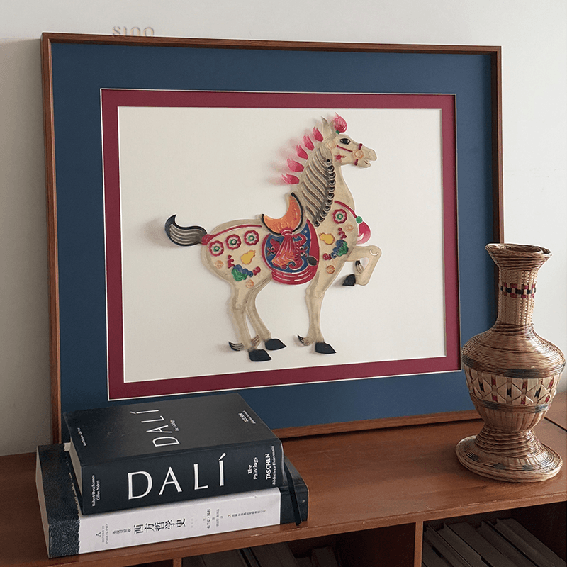 Intangible Heritage Shadow Puppetry Horse Decoration for Living Room - SinoCultural -- JN1102 -