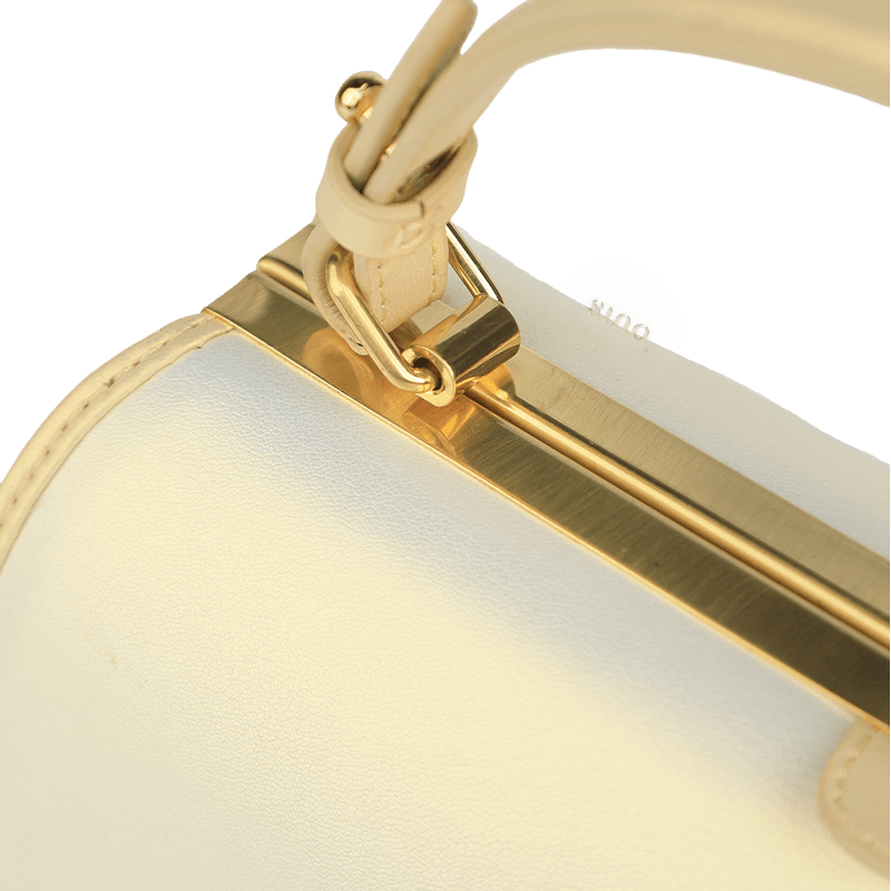 Embroidery Leather White Shoulder Bag Lotus Elegant Handbag - SinoCultural -- P120312 -