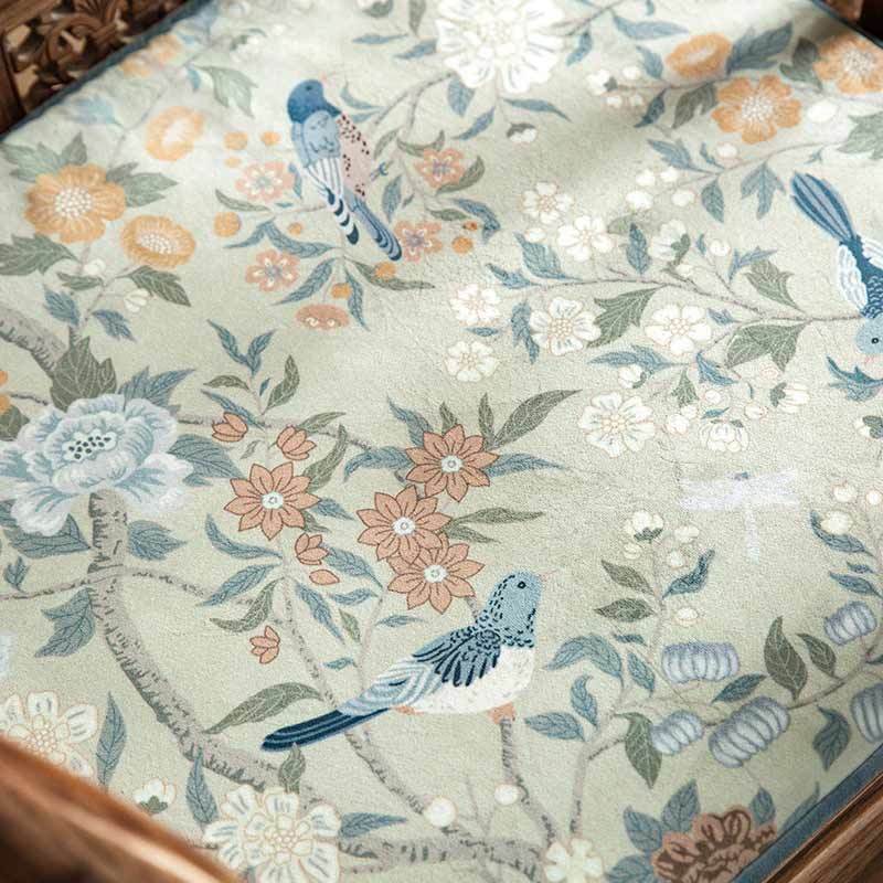 Chinoiserie Style Plush Printed Chair Cushion for Comfort - SinoCultural -- SC022A38
