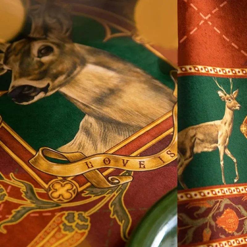Christmas Limited Series Red Festive Reindeer Design Sofa Pillow - SinoCultural -- HS-SDBZ01